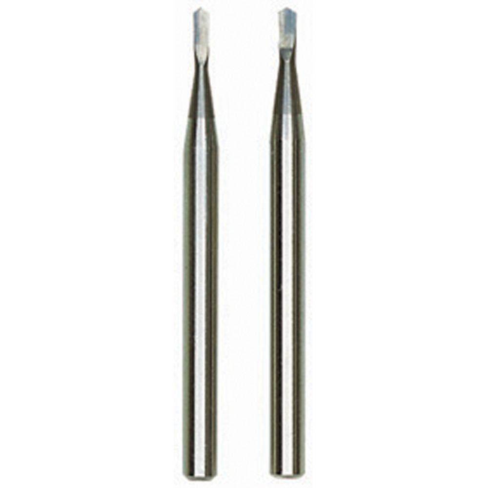 2 forets-fraises en m&eacute;tal renforc&eacute; (forme de lance) &oslash; 1 et 1,2 mm PROXXON