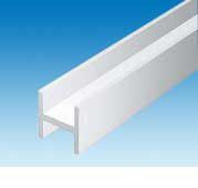 EVERGGREEN carte plastique profil&eacute; pour mod&eacute;lisme profil&eacute; en  H  L.3,96x355mm.