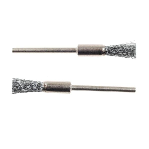 2 brosses en acier en forme de pinceau fin &oslash; 8,0 mm PROXXON - 28951