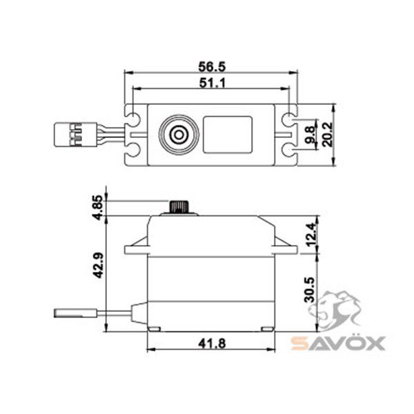 SW-0231MG SAVOX WATERPROOF 6V 15kg/0.17s