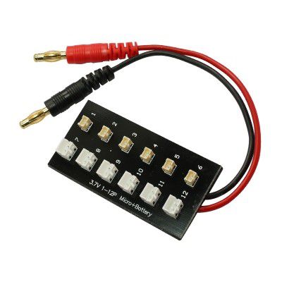 C&acirc;ble de charge pour Lipo 1S 12 ports : 6x MCX & 6x MCPX