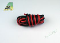Fil silicone AWG14-2.12&sup2; R+N (2x1m) - A2PRO - 17140