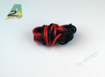 Fil silicone AWG16-1.32&sup2; R+N (2x1m) - A2PRO - 17160