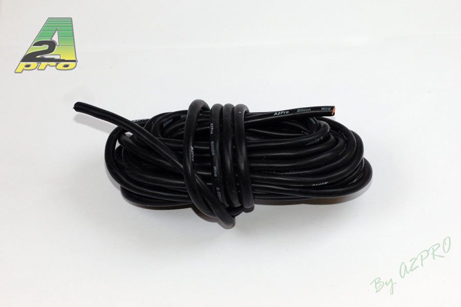 Fil silicone AWG8 - 8,3&sup2; noir (5m)
