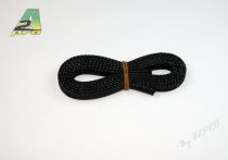 Gaine tress�e extensible passe-fil noire 6mm (1m) - 170060