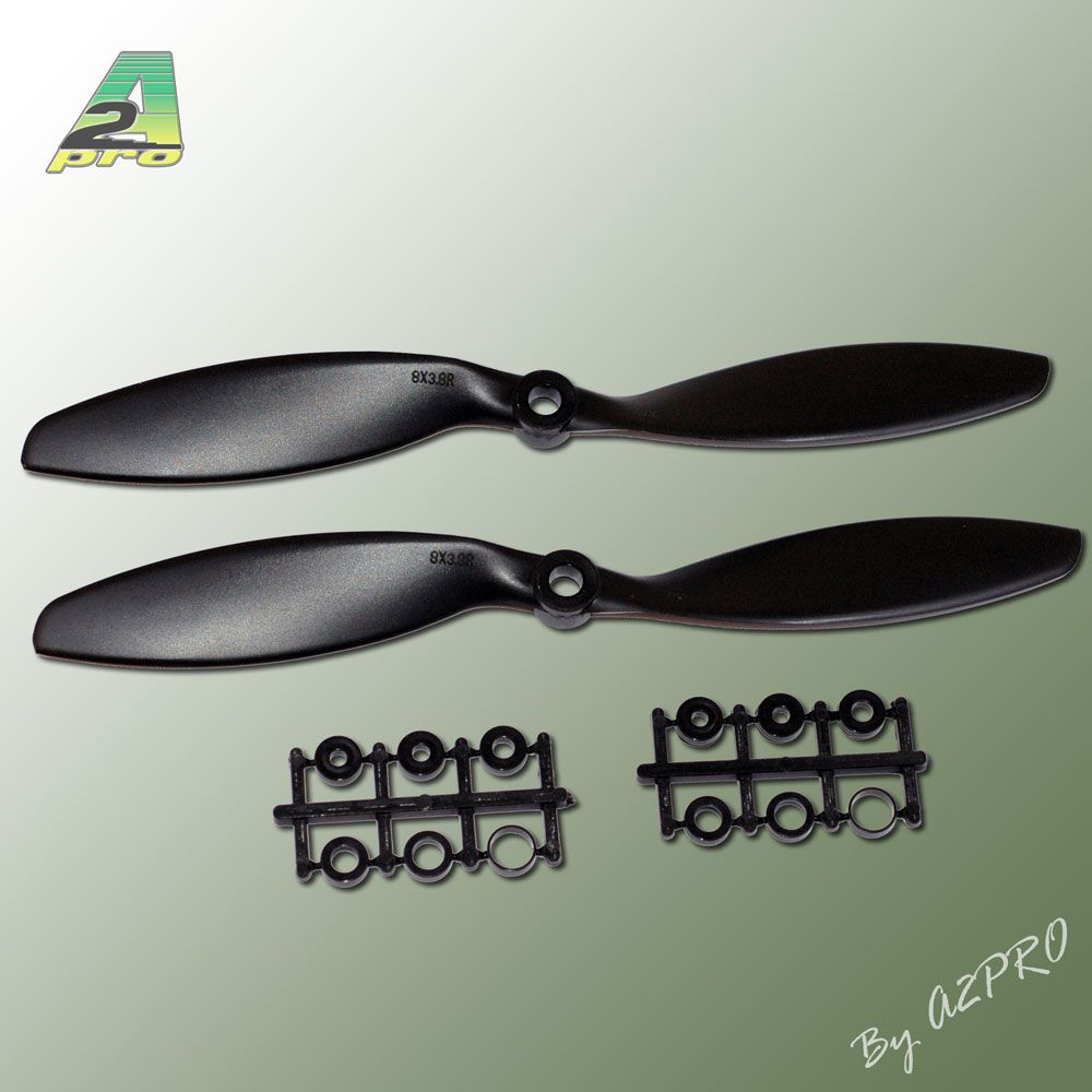 H&eacute;lice Gemfan SF push 8x3,8 noir (2 pcs)