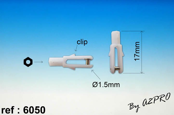 Micro chape nylon M2 avec axe m&eacute;tal (10 pcs)