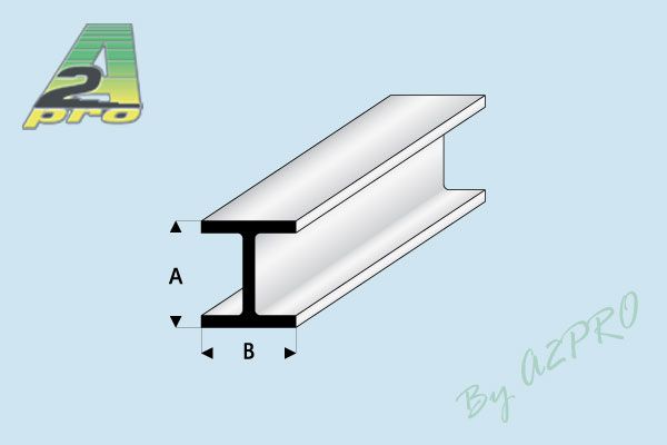 PROFILE EN H 2,5mm/2,5mm BLANC