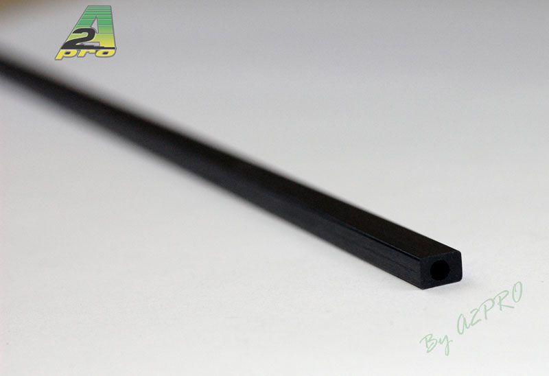 Tube carbon rect/rond 6.15x4.15/3mm