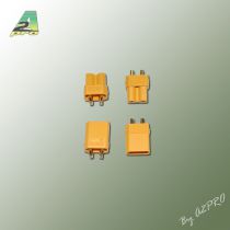Connecteur XT-30 OR M&acirc;le + Femelle (2 paires)