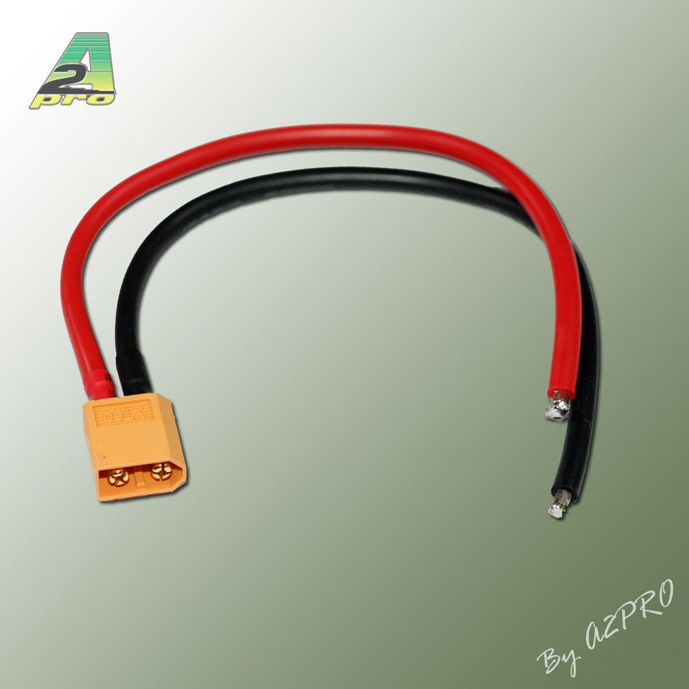 Cordon XT60 m&acirc;le avec fils 20 cm AWG14