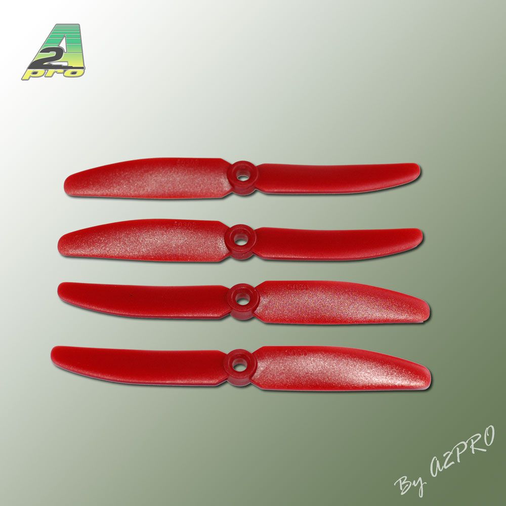 H&eacute;lice PTK (2 paire CC+ CCW)  5x3 rouge