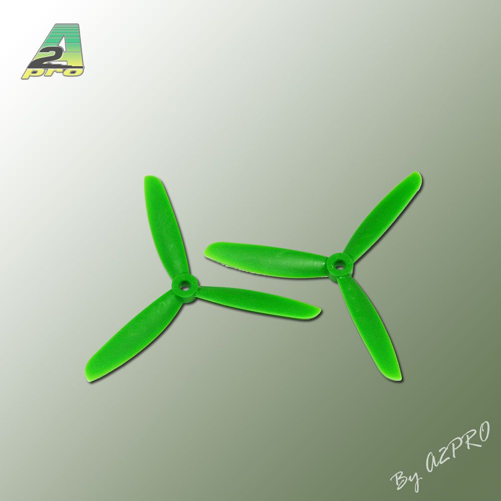 H&eacute;lice Gemfan Tripale  fibre push 5x4,5 vert (2 pcs)