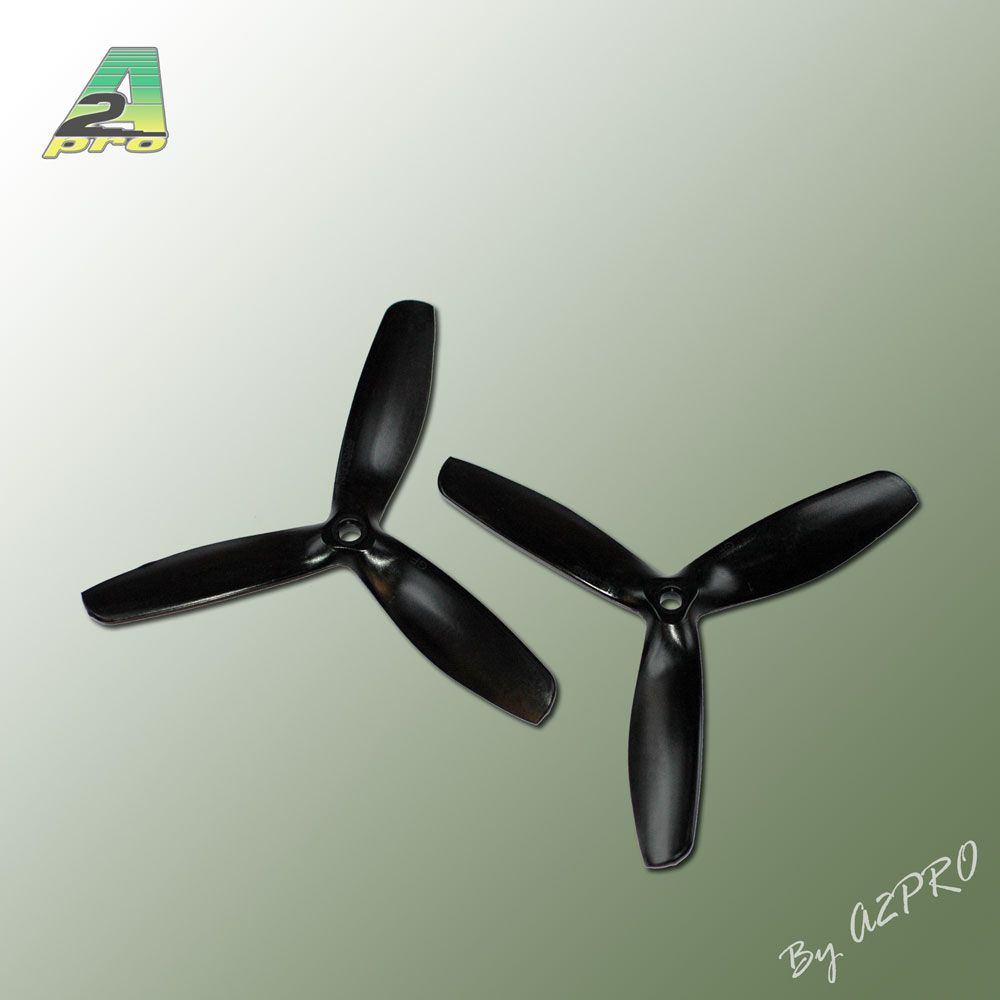 H&eacute;lice Gemfan Tripale  PC 5x5 demi bullnose noir (2 pcs)