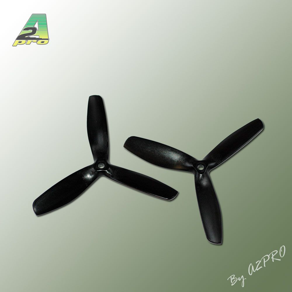 H&eacute;lice Gemfan Tripale  PC push 5x5 demi bullnose noir (2 pcs)