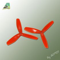 H&eacute;lice Gemfan Tripale  fibre push 5x5 demi bullnose orange (2 pcs)
