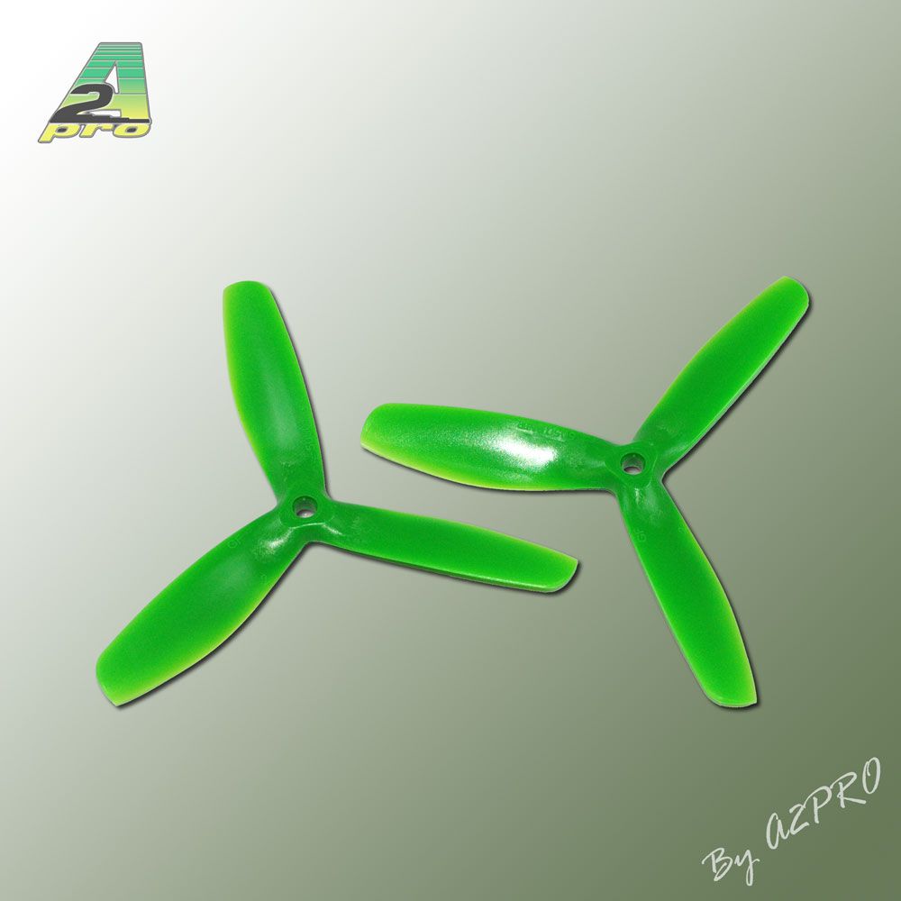 H&eacute;lice Gemfan Tripale fibre push 5x5 demi bullnose vert (2 pcs)