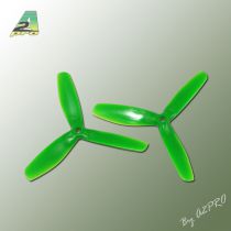 H&eacute;lice Gemfan Tripale fibre push 5x5 demi bullnose vert (2 pcs)