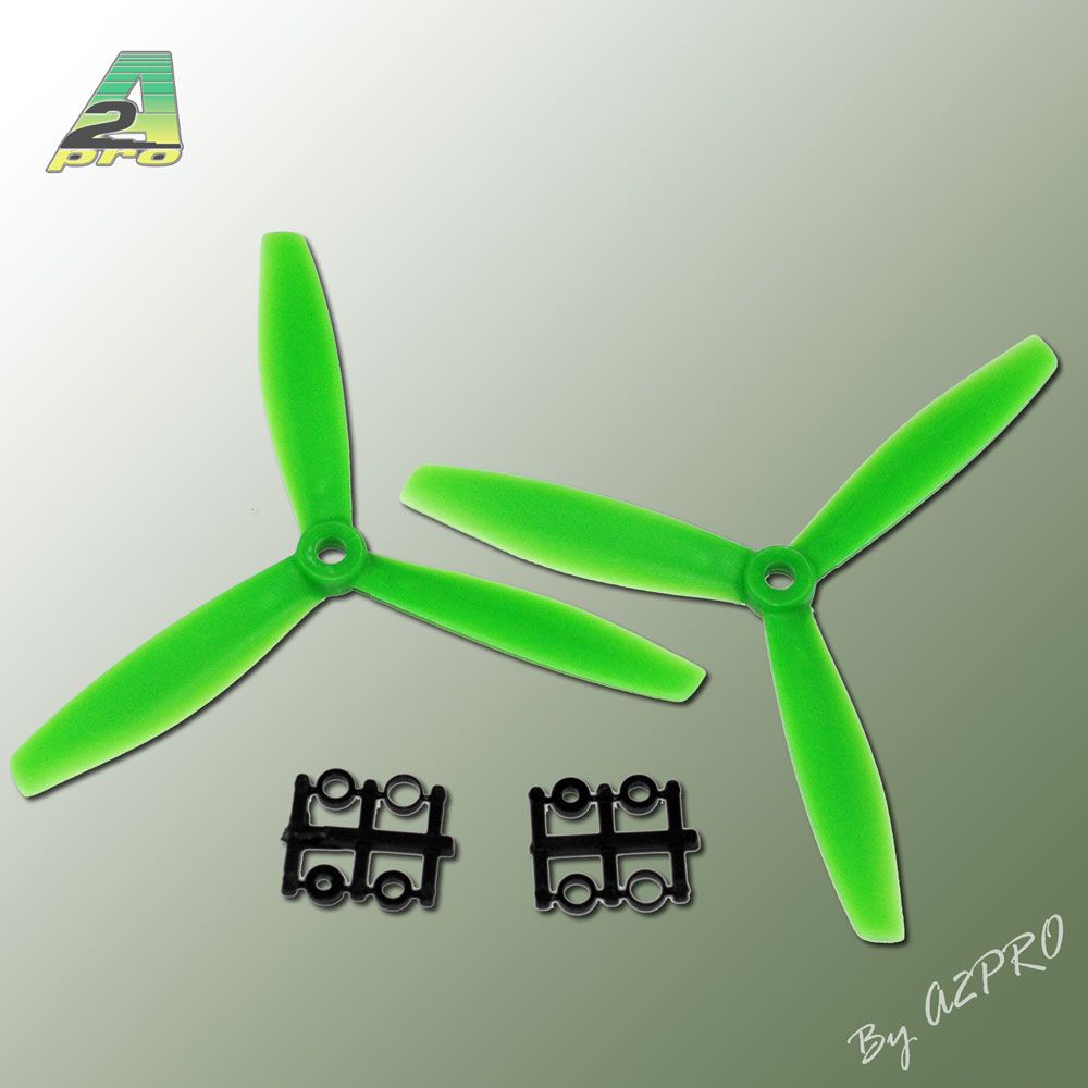 H&eacute;lice Gemfan Tripale  fibre push 6x4 demi bullnose vert (2pcs)