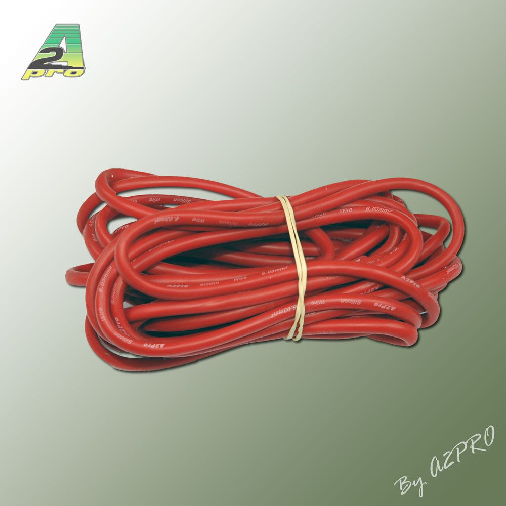 Fil silicone AWG9 - 6.63&sup2; rouge (5m)