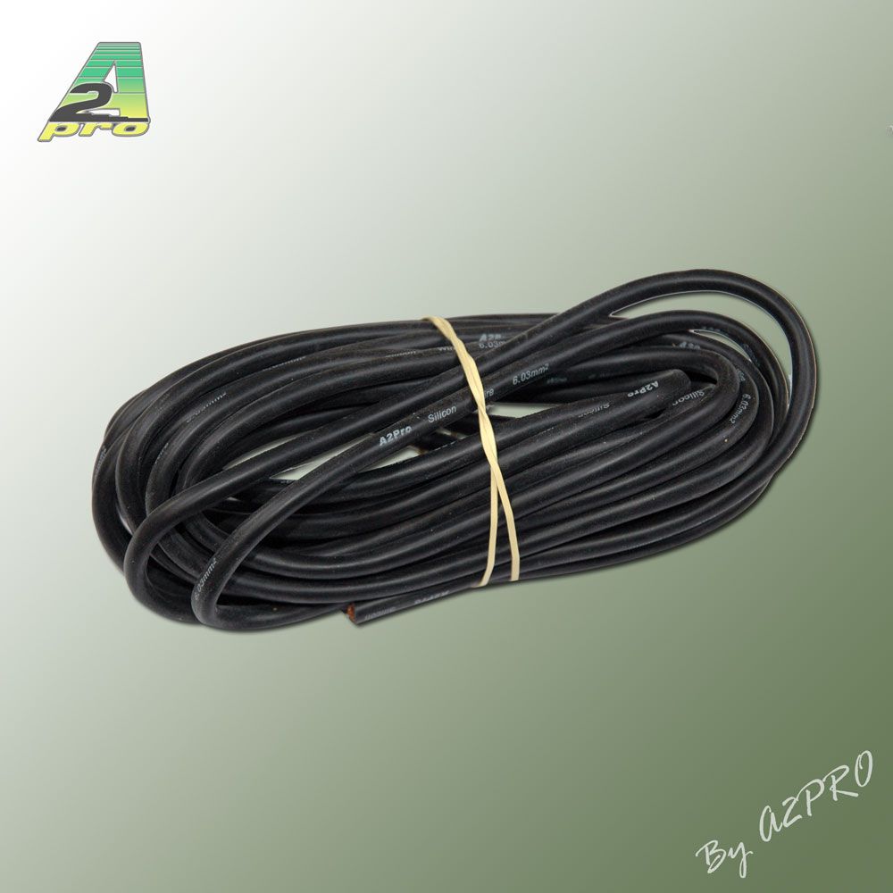 Fil silicone AWG9 - 6.63&sup2; noir (5m)