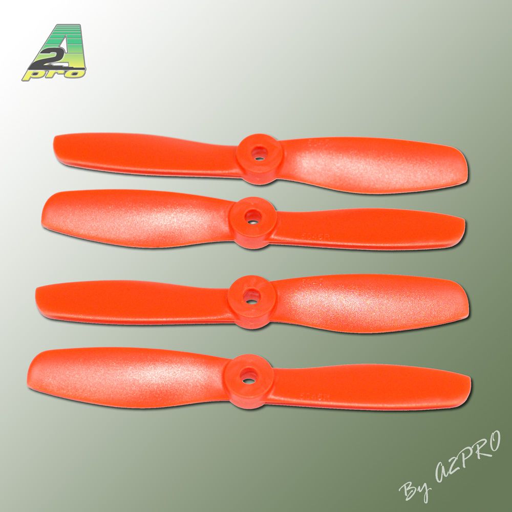 H&eacute;lice PTK fibre (2 paire CW+ CCW) 5x4,5 bullnose V2 orange
