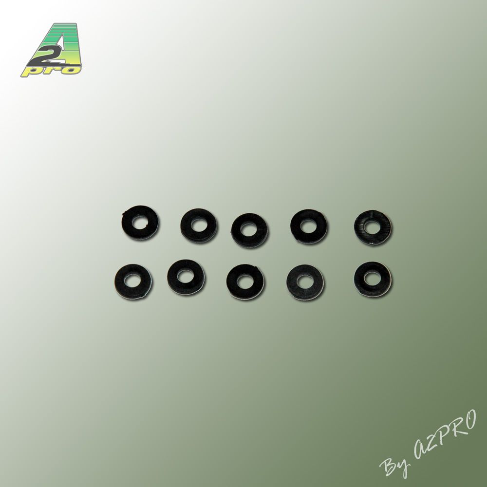 Rondelle nylon noire 3mm (10 pcs)