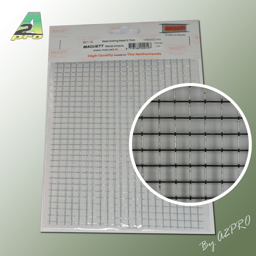 Grille acier galvanis&eacute; 200x140x1,20mm maille de 5,70mm
