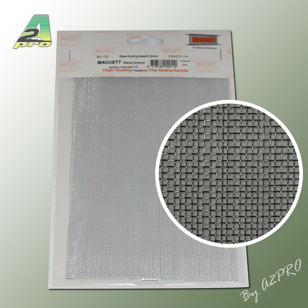 Grille acier galvanis&eacute; 200x140x0,60mm maille de 0,8mm