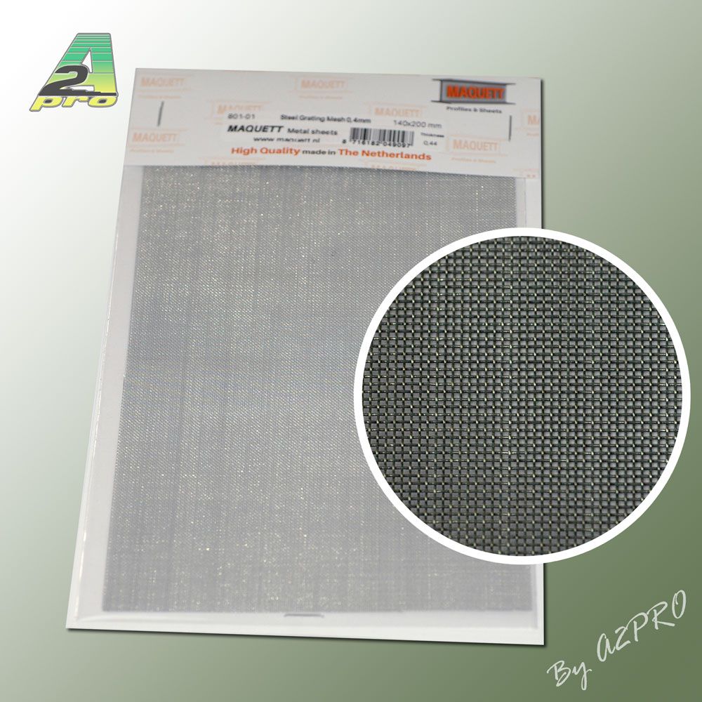 Grille acier galvanis&eacute; 200x140x0,44mm maille de 0,4mm