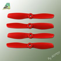 H�lice PTK fibre (2 paire CW+ CCW) 5x4,5 bullnose V2 rouge