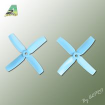 H&eacute;lice Gemfan 4x4 Master 4 blade bullnose bleu (2 paires CW+CCW)