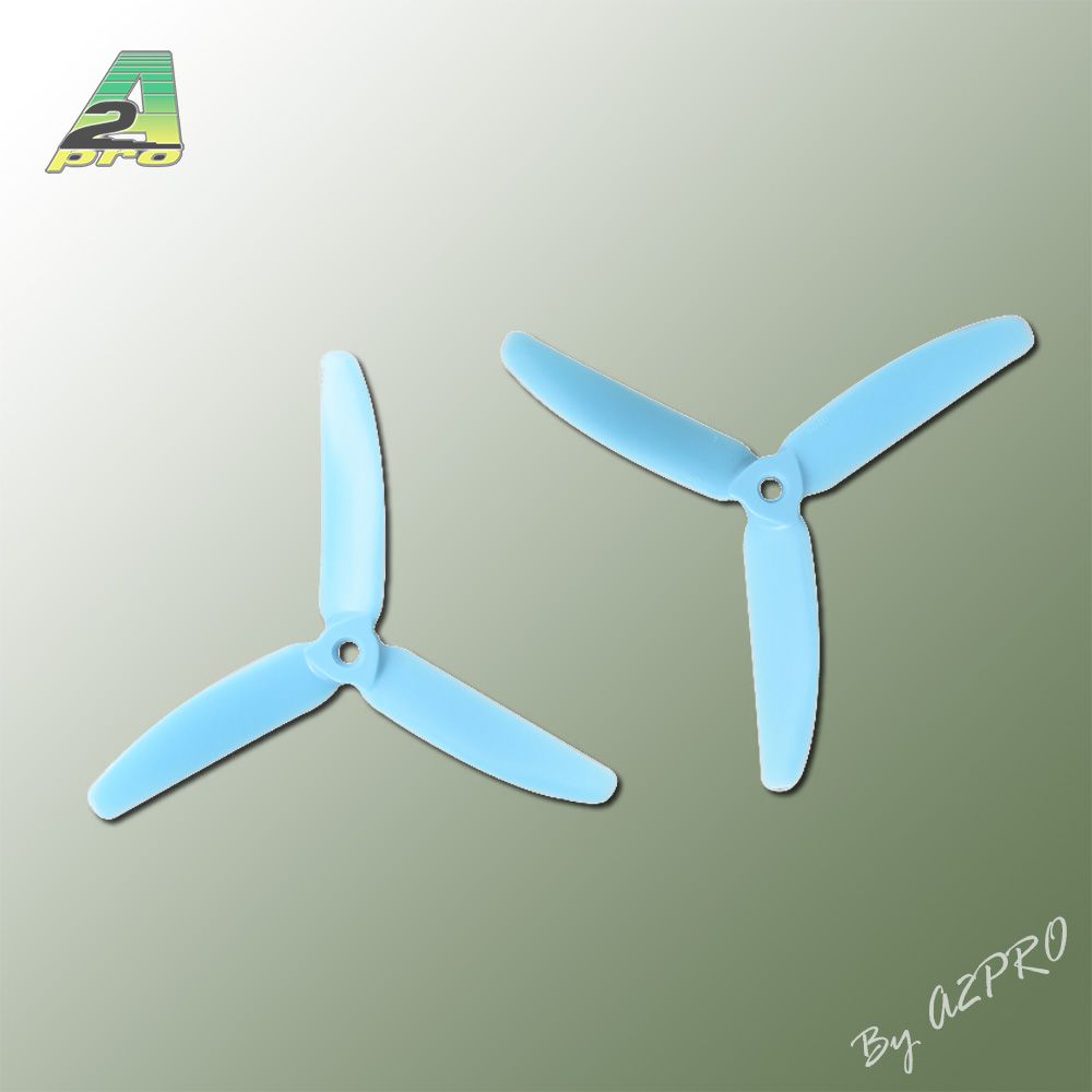 H&eacute;lice Gemfan 5x4 Master 3 blade bleu (2 paires CW+CCW)