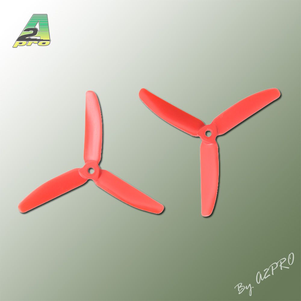 H&eacute;lice Gemfan 5x4 Master 3 blade rouge (2 paires CW+CCW)