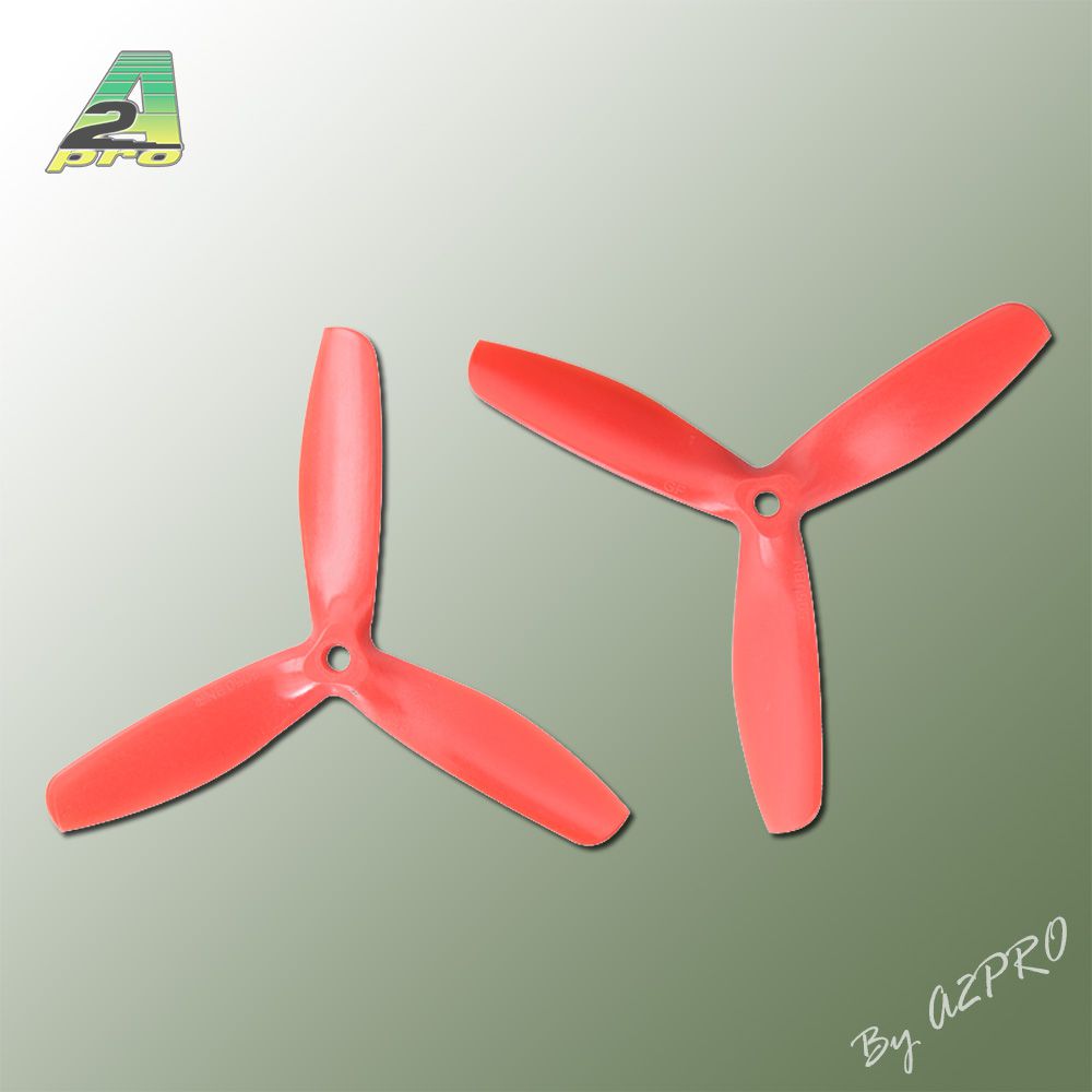 H&eacute;lice Gemfan 5x5 Master 3 blade bullnose rouge (2 paires CW+CCW)
