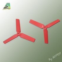 H&eacute;lice Gemfan 5x3D Master 3 blade 3D rouge (2 paires CW+CCW)