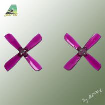 H&eacute;lice Gemfan quadripale PC violet 2x3,5 (2 paires CW + CCW)