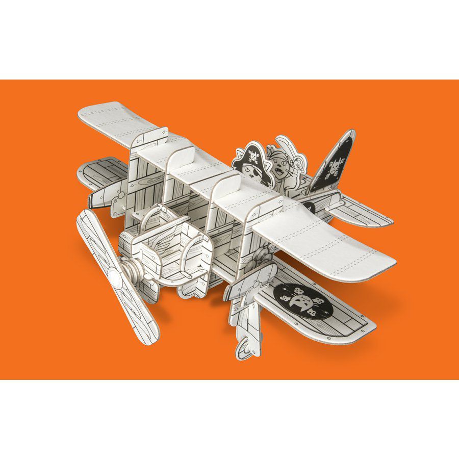 Avion en carton &agrave; monter et &agrave; colorier