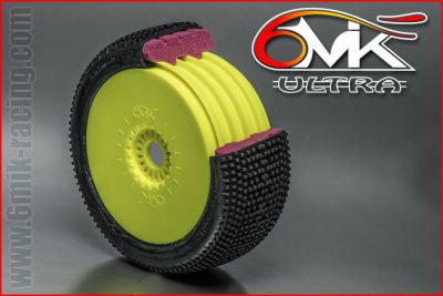 Pneu 6Mik T-REX 0/18� ULTRA Mont�s-Coll�s sur jantes blanchess (la paire) - TU30018 - Pi�ces et Options 6Mik
