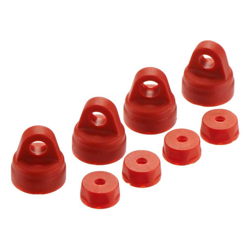 AR330227 Shock Cap Set Red (4) - HORIZON HOBBY - R&eacute;f&eacute;rence: ARAC8915