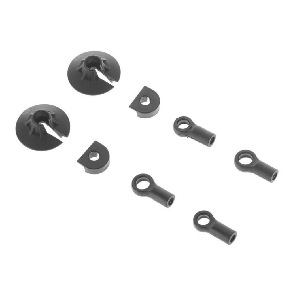 AR330338 Shock Rod End Set Nero (2) - HORIZON HOBBY - R&eacute;f&eacute;rence: ARAC8971