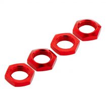 AR330360 Aluminum Wheel Nut 17mm Red Nero (4) - HORIZON HOBBY - R&eacute;f&eacute;rence: ARAC9428