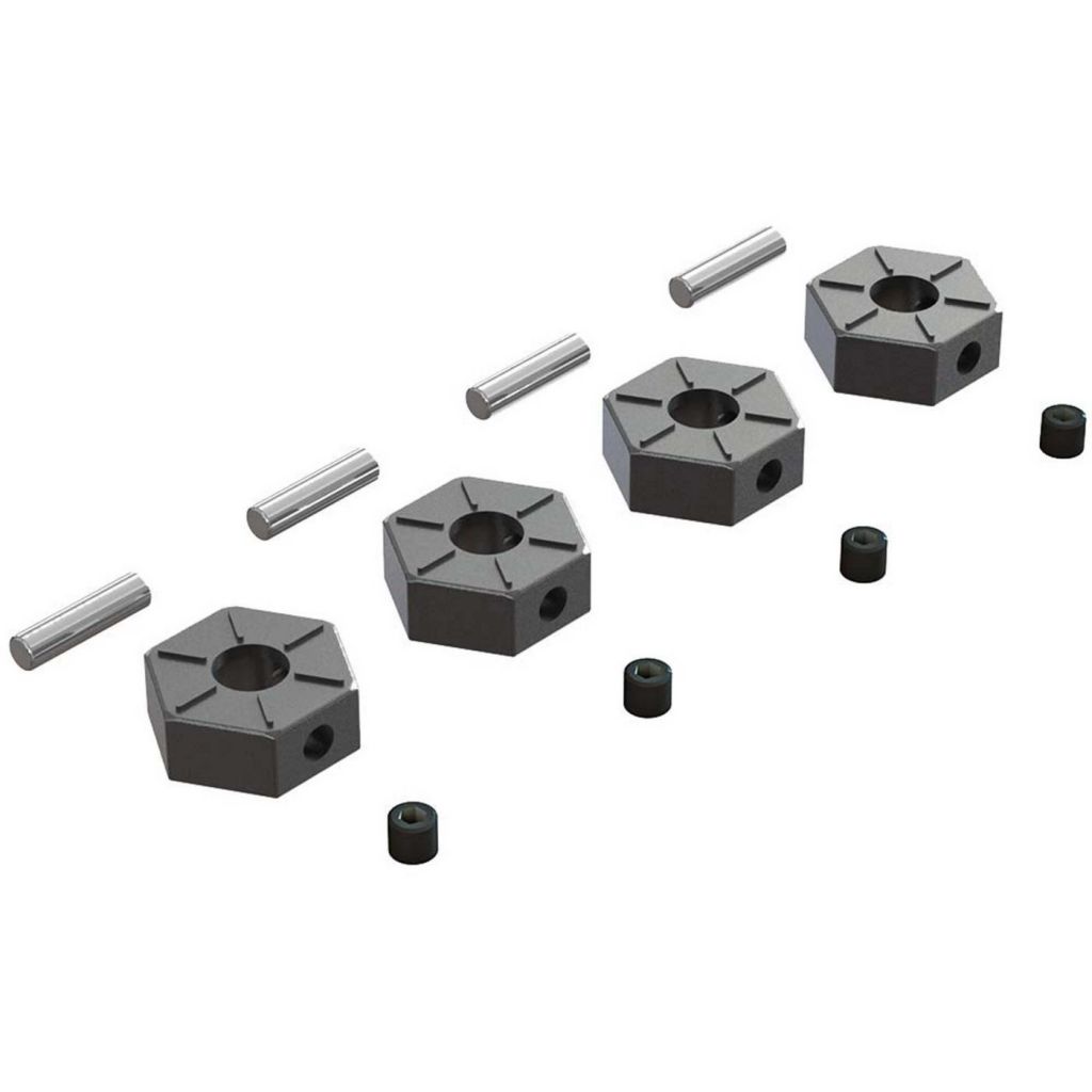 AR310816 Wheel Hex Metal 12mm (4) - HORIZON HOBBY - R&eacute;f&eacute;rence: ARAC9473