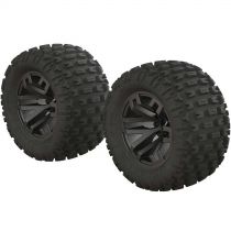 AR550045 Fortress MT Tire Set Glued Blk Chrm (2) - HORIZON HOBBY - R&eacute;f&eacute;rence: ARAC9633