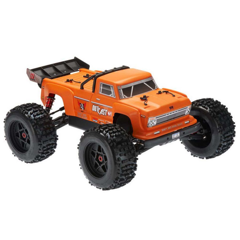 AR106033 2018 1/8 Outcast Truck 6S BLX Orange - HORIZON HOBBY - R&eacute;f&eacute;rence: ARAD84NW