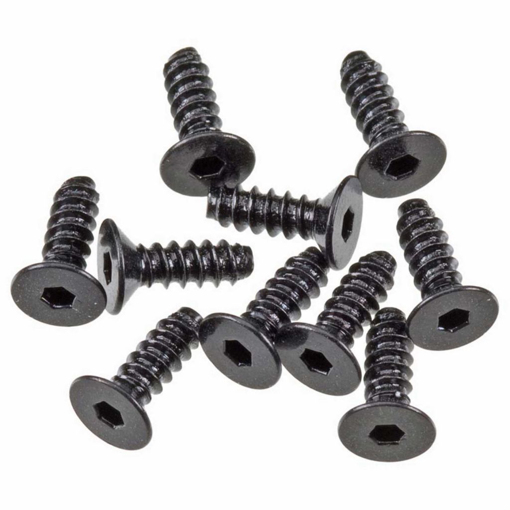 AXA0413 Hex Sckt Tapping Flat Hd M2.6x8mm Blk(10) - HORIZON HOBBY - R&eacute;f&eacute;rence: AXIC0008