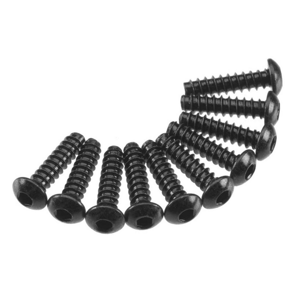 AXA436 Hex Tap Button Head M3x12mm Black (10) - HORIZON HOBBY - R&eacute;f&eacute;rence: AXIC0123