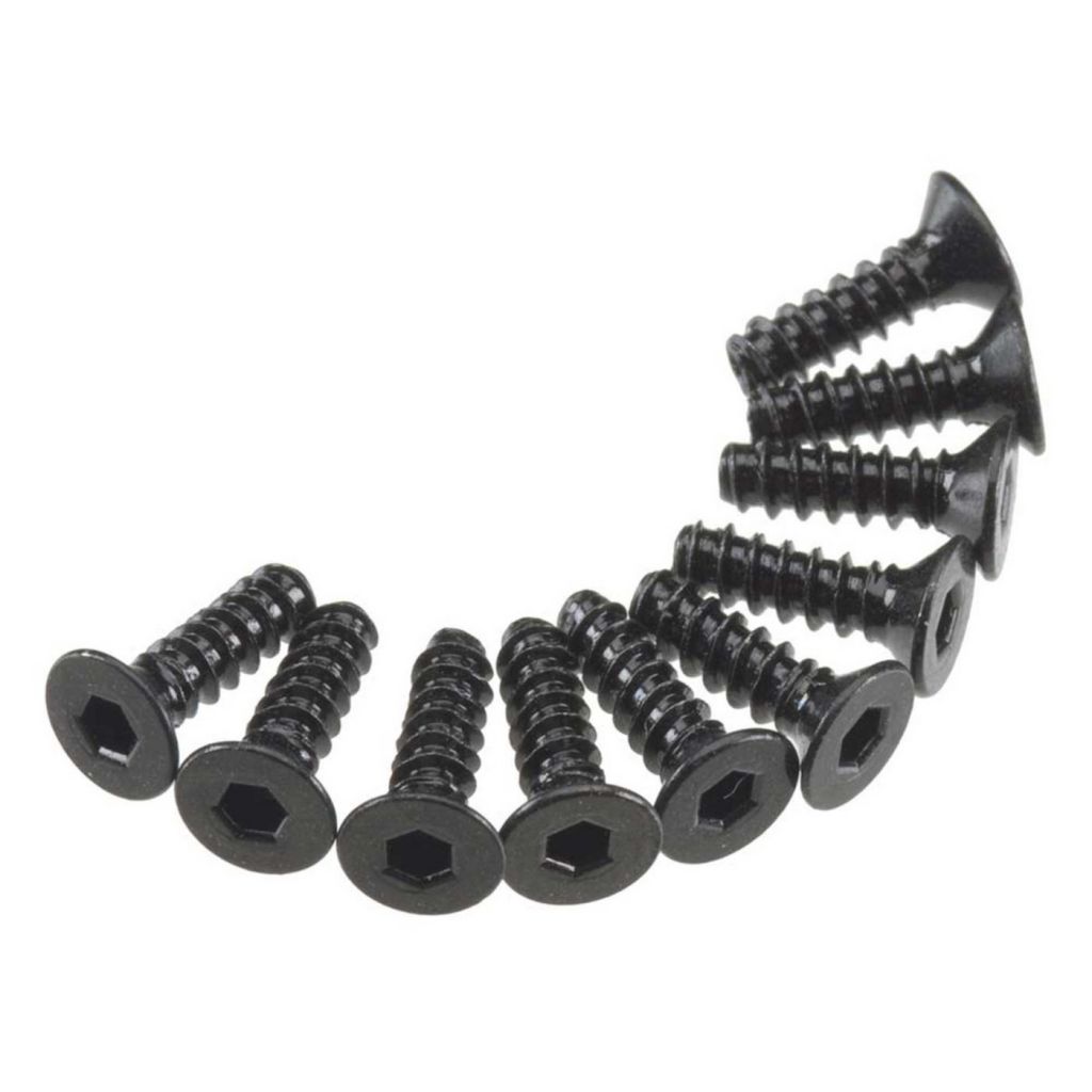 AXA465 Hex Socket Tap Flat Head M3x10mm Black (10) - HORIZON HOBBY - R&eacute;f&eacute;rence: AXIC0128