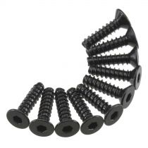 AXA466 Hex Socket Tap Flat Head M3x12mm Black (10) - HORIZON HOBBY - R&eacute;f&eacute;rence: AXIC0129