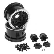 AX31037 2.2 Walker Evans Wheels Chrome Black (2) - HORIZON HOBBY - R&eacute;f&eacute;rence: AXIC1037